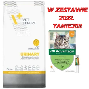 4T Veterinary Diet VetExpert URINARY CAT 6 kg - Sucha karma dla kotów - miniaturka - grafika 1