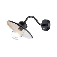 Lampy ogrodowe - Klampenborg latarnia naścienna czarna KLAMPENBORG-PIR-BK Elstead Lighting - miniaturka - grafika 1