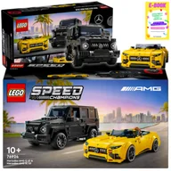 Klocki - LEGO SPEED CHAMPIONS MERCEDES AMG G 63 + MERCEDES AMG SL 63 76924 SAMOCHODY KLOCKI PREZENT + EBOOK - miniaturka - grafika 1
