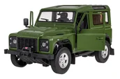 Zabawki zdalnie sterowane - Land Rover Defender zielony RASTAR model 1:14 Zdalnie sterowanie auto + Pilot 2,4 GHz + Ręcznie otwierane drzwi - miniaturka - grafika 1