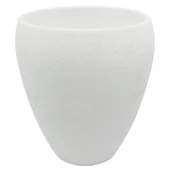 Donice - Cermax Osłonka doniczki ceramiczna Lizard 14.3cm biała - miniaturka - grafika 1