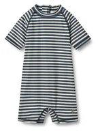 Pajacyki dla niemowląt - Wheat Kombinezon kąpielowy "Cas" w kolorze granatowo-kremowym - miniaturka - grafika 1