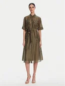 Sukienki - Fracomina Sukienka koszulowa FS25SD2007W78501 Zielony Regular Fit - miniaturka - grafika 1