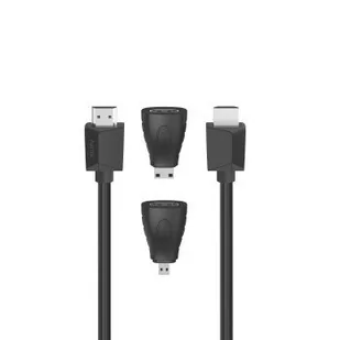 Hama Kabel HDMI HDMI 1.5 m + 2 adaptery Mini/Micro HDMI - Kable - miniaturka - grafika 2