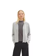 Swetry damskie - TOM TAILOR Damski Kardigan z kapturem 1034054, 30282 - Concrete Grey Melange, XL - miniaturka - grafika 1