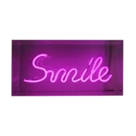 Lampy ścienne - Neon LED napis SMILE FM-NLB46 Zuma Line - miniaturka - grafika 1