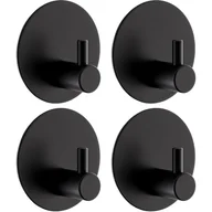 Wieszaki łazienkowe - 4 szt. samoprzylepnych haczyków ściennych, okrągłe haczyki ze stali nierdzewnej 304, wieszaki na ręczniki, samoprzylepne haczyki do łazienki i kuchni - miniaturka - grafika 1