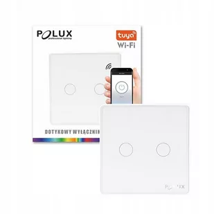 Polux Włącznik Wi-FI dotykowy dwubiegunowy TUYA smart 314345 SANICO 314345 - Akcesoria do oświetlenia - miniaturka - grafika 1
