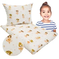 Pościel dla dzieci - Komplet Pościeli Dziecięcej 100x135 + 40x60 Baletnice Beż 100% Bawełna Polski Producent - miniaturka - grafika 1