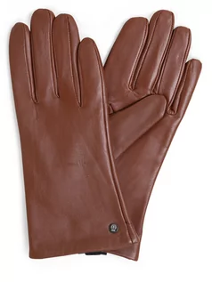 Rękawiczki - ROECKL - Skórzane rękawiczki damskie, brązowy - grafika 1