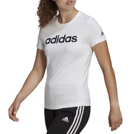 Koszulki i topy damskie - Koszulka adidas Sportswear Loungwear Essentials Slim Logo GL0768 - biała - Adidas - miniaturka - grafika 1