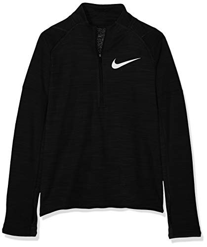 Nike Unisex Dzieci B Nk Dry Ls Top Hz T-shirt z długim rękawem czarny/czarny/(biały) XS
