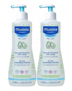 Mustela LABORATOIRES EXPANSCIENCE POLSKA SP Z O.O Bebe Woda oczyszczająca bez spłukiwania 2 x 500 ml - Balsamy i oliwki dla dzieci - miniaturka - grafika 1