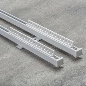 Karnisze - Dekoria pl pl Komplet szyna przysufitowa aluminiowa TS podwójna 150cm 150 cm 316-014 - miniaturka - grafika 1