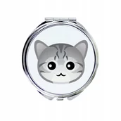 Lusterka do makijażu - Kot egipski mau Lusterko kieszonkowe, do torebki - miniaturka - grafika 1