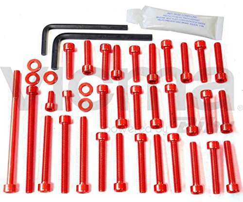Pro-Bolt ESU165 aluminiowy zestaw śrub silnikowych do Suzuki GSX-R1000, czarny,