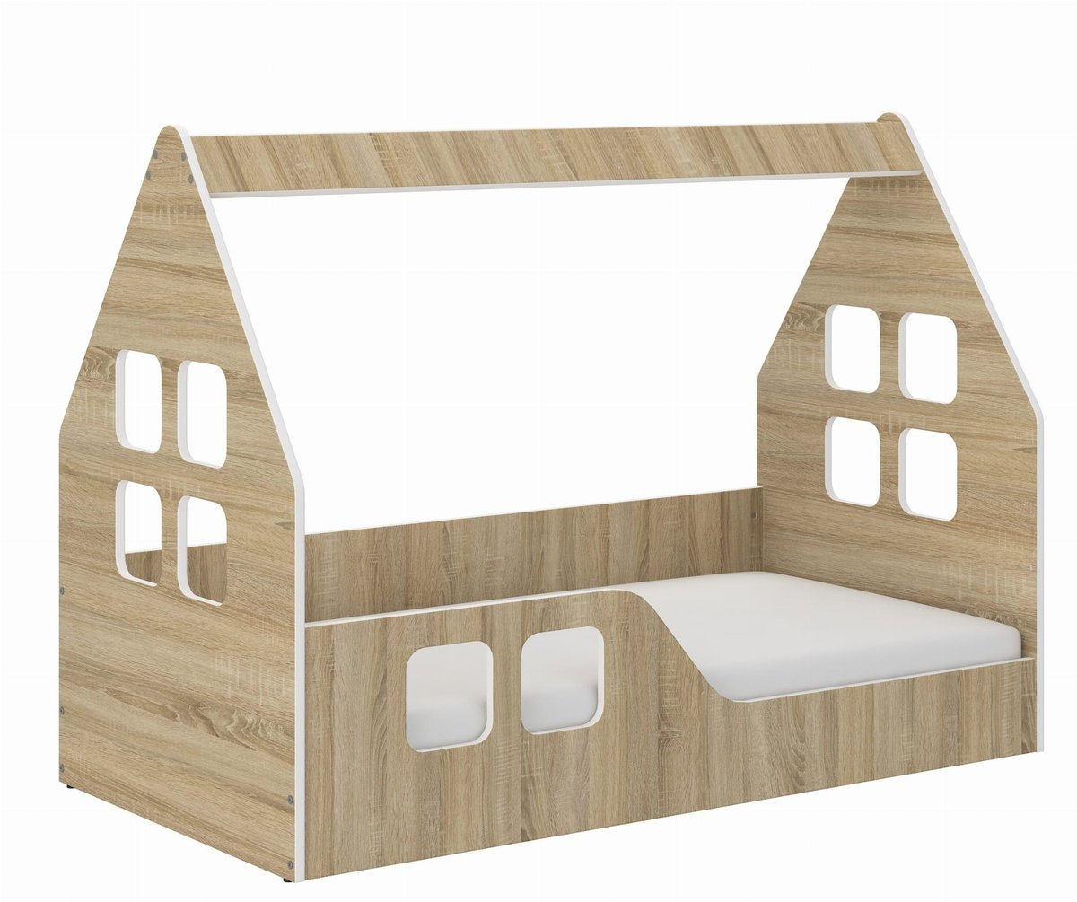 Łóżko dziecięce Niski DOMEK SONOMA 140x70 Montessori LEWY