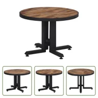 Ławy i stoliki kawowe - The Living Store Stolik kawowy okrągły Ø55x40 cm Drewno tekowe z recyklingu - miniaturka - grafika 1