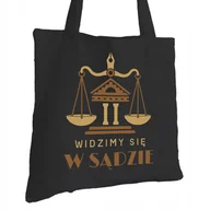 Torby i wózki na zakupy - Torba Bawełniana dla Prawnika Czarna Na Prezent ekologiczna Trwały Nadruk - miniaturka - grafika 1