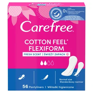 Carefree - Cotton Feel Flexiform Wkładki higieniczne świeży zapach - Wkładki higieniczne - miniaturka - grafika 1