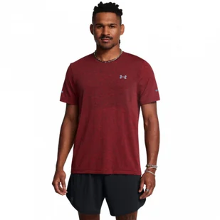 Męska koszulka do biegania Under Armour UA Seamless Stride SS - czerwona - UNDER ARMOUR - Koszulki sportowe męskie - miniaturka - grafika 1