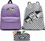 Plecaki worki - VANS ZESTAW 3W1 PLECAK + WOREK + PIÓRNIK VANS SZKOLNY OLD SKOOL PURPLE DUŻY - miniaturka - grafika 1