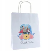 Akcesoria do pakowania - Torba prezentowa z nadrukiem A5 SUPER TATA na dzień taty na prezent - miniaturka - grafika 1