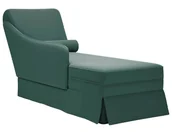 Szezlongi - Elegancki zielony szezlong z podłokietnikiem W9-N18 - miniaturka - grafika 1