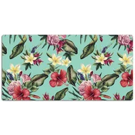 Podkładki na biurko - Ochronna mata na biurko Liście i kwiaty 120x60 cm, Dywanomat - miniaturka - grafika 1