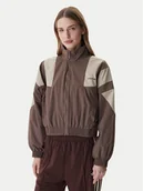 Bluzy damskie - adidas Bluza Blocked Washed KD8787 Brązowy Oversize - miniaturka - grafika 1