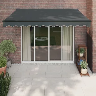 vidaXL Zwijana markiza, antracytowa, 3x2,5 m, tkanina i aluminium - Markizy - miniaturka - grafika 1