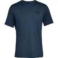 Koszulki męskie - Under Armour koszulka męska Sport Style Left Chest SS koszulka z krótkim rękawem, niebieski - miniaturka - grafika 1