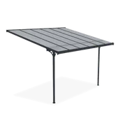 Garaże i wiaty - Wiata tarasowa ATLANTA 3,7x3m Cold Grey - miniaturka - grafika 1