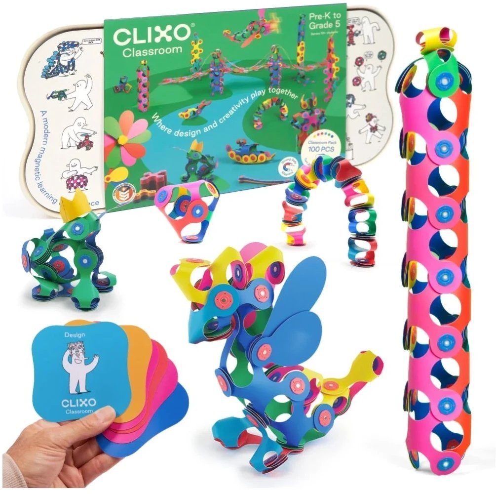 Klocki magnetyczne Clixo - Classroom pack - 100 el.