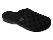 Kapcie męskie - Kapcie męskie pantofle domowe wsuwane czarne z tkaniny Befado 548M052-44 - miniaturka - grafika 1