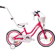 Rowery - Rower dziecięcy SUN BABY Heart bike 16 cali dla dziewczynki Malinowy - miniaturka - grafika 1