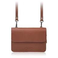 Torebki damskie - Mała torebka damska skórzana kopertówka 2w1 koniakowa AY-21-CG - miniaturka - grafika 1