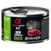 Mokra karma dla kotów - Karma dla kota ALPHA SPIRIT Sterilised Cats Duck 200 g - miniaturka - grafika 1