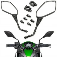 Części motocyklowe - LUSTERKA DO SKUTERA MOTOCYKLA QUADA ATV UNIWERSALNE M8 M10 OBEJMY REDUKCJE - miniaturka - grafika 1