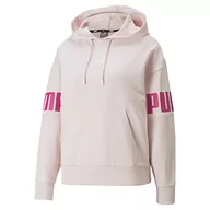 Bluzy damskie - PUMA Damski top Power damska bluza z kapturem XXL Chalk Pink, Różowa kreda - miniaturka - grafika 1