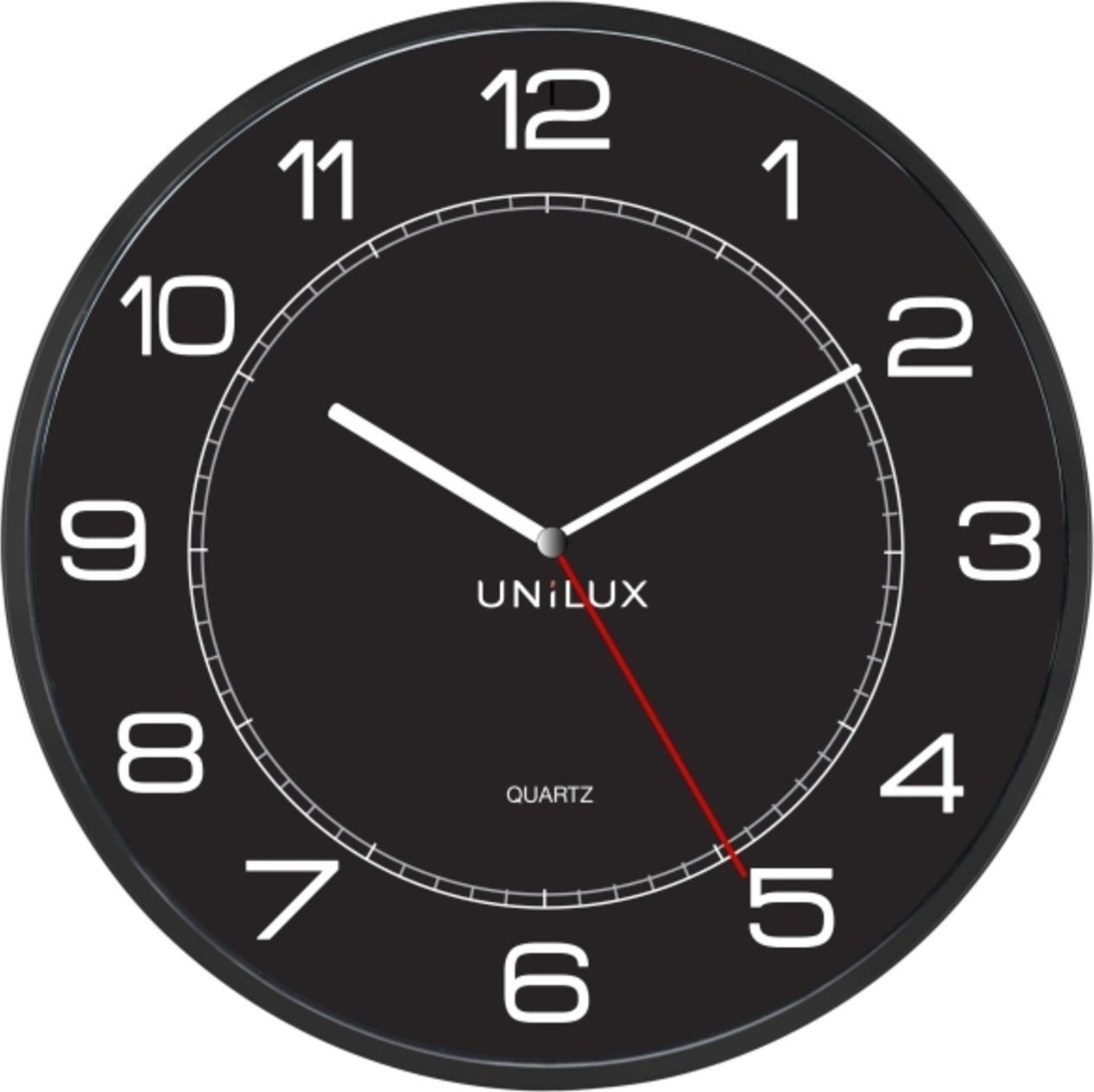 Unilux Zegar MEGA czarny Ø60cm