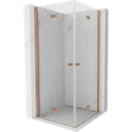 Kabiny prysznicowe - Mexen Mist-F Duo kabina prysznicowa składana 90 x 90 cm, transparent, miedź szczotkowana - 8A6-090L-090P-65-00 - miniaturka - grafika 1