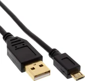 Kable USB - Kabel USB InLine USB-A - microUSB 0.5 m Czarny 31705P - miniaturka - grafika 1