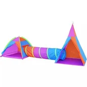 Namioty i tipi dla dzieci - Plac zabaw dla dzieci z podwójnym kortem i tunelem. - miniaturka - grafika 1