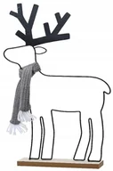 Ozdoby bożonarodzeniowe - Metalowa figurka świąteczna Renifer 5x28x40cm dekoracyjna - miniaturka - grafika 1
