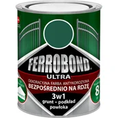 Farby olejne i specjalne - FERROBOND Farba antykorozyjna ULTRA półmat zielony RAL 6005 0,7 l - miniaturka - grafika 1