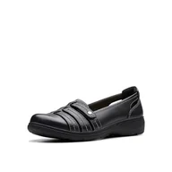 Klapki i japonki damskie - Clarks Carleigh Eliza płaskie klapki damskie, Czarna skóra, 39 eu - miniaturka - grafika 1