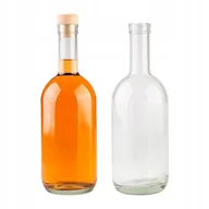 Domowy wyrób alkoholu - Szklana Butelka na bimber domowe trunki nalewki GIN 500 ml + KOREK - miniaturka - grafika 1