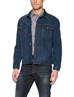 Kurtki męskie - Wrangler Męska kurtka dżinsowa w stylu westernowym, odzież wierzchnia, ciemnoniebieska, XXL, granatowy, XXL - miniaturka - grafika 1