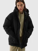 Kurtki damskie - 4F Kurtka puchowa z syntetycznym wypełnieniem damska - czarna XL - miniaturka - grafika 1